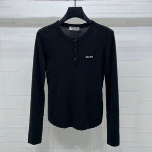 Miu Miu Black Buttoned Top